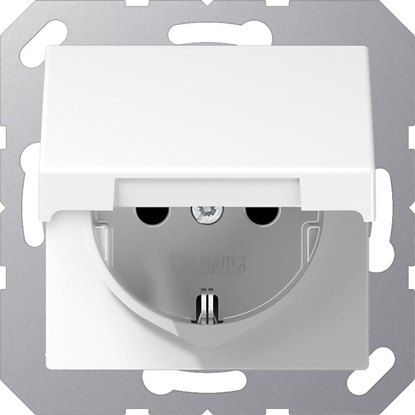 JUNG SCHUKO-Steckdose 16A 250V Klappdeckel A 1520 KIKL WW